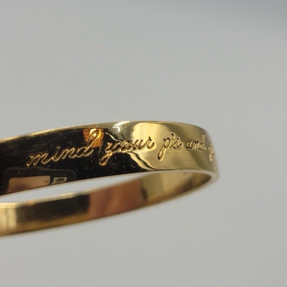 💛 Kate Spade Gold Mom Always Said Idiom Engraved Bangle Bracelet - Picture 7 of 7